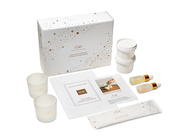 Набор для создания 2-х ароматических свечей: имбирный пряник, рождественская елка