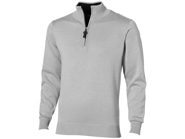 Пуловер "Set" с застежкой на четверть длины, серый/черный