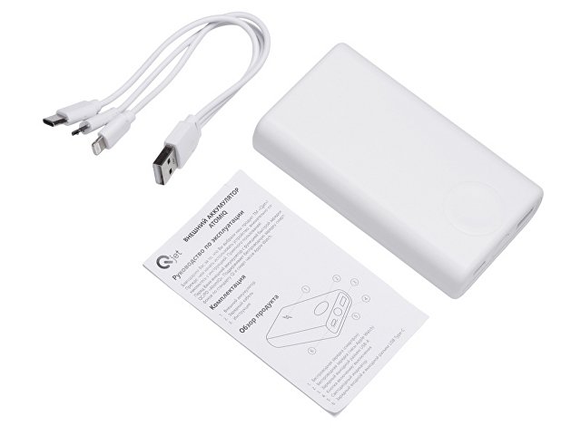 Внешний беспроводной аккумулятор 2-в-1 с функцией зарядки Apple Watch, QC/PD «AtomIQ», 10000 мАч thumbnail