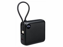 Внешний аккумулятор со встроенным кабелем «Liri», QC/PD, 10000 мАч