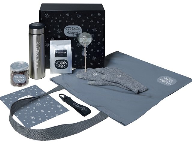 Подарочный набор «Re:Breathe» с перчатками, термосом и чаем