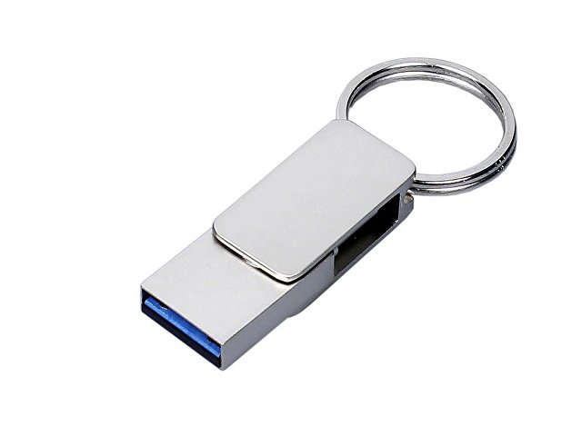 USB 3.0- флешка «Mercury» на 16 Гб с поворотным механизмом и дополнительным разъемом Type-C thumbnail