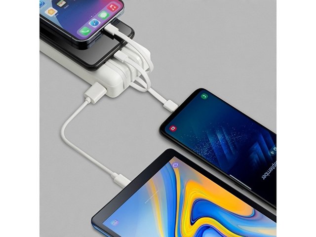 Внешний аккумулятор с дисплеем и встроенными кабелями VA2220, 20000 mAh thumbnail