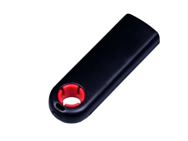 USB 3.0- флешка промо на 64 Гб прямоугольной формы, выдвижной механизм — фото 2