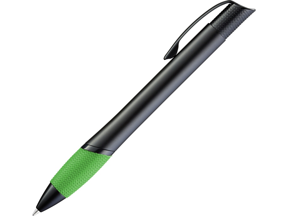 Ручка шариковая металлическая OPERA, зеленый/черный