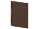 Бизнес тетрадь на гребне А5 "Pragmatic", 60 листов в клетку, темно-коричневый