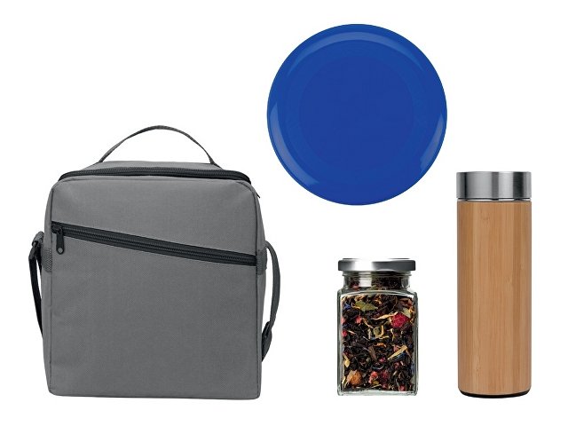 Набор для отдыха на природе с термосом и чаем в сумке-холодильнике thumbnail