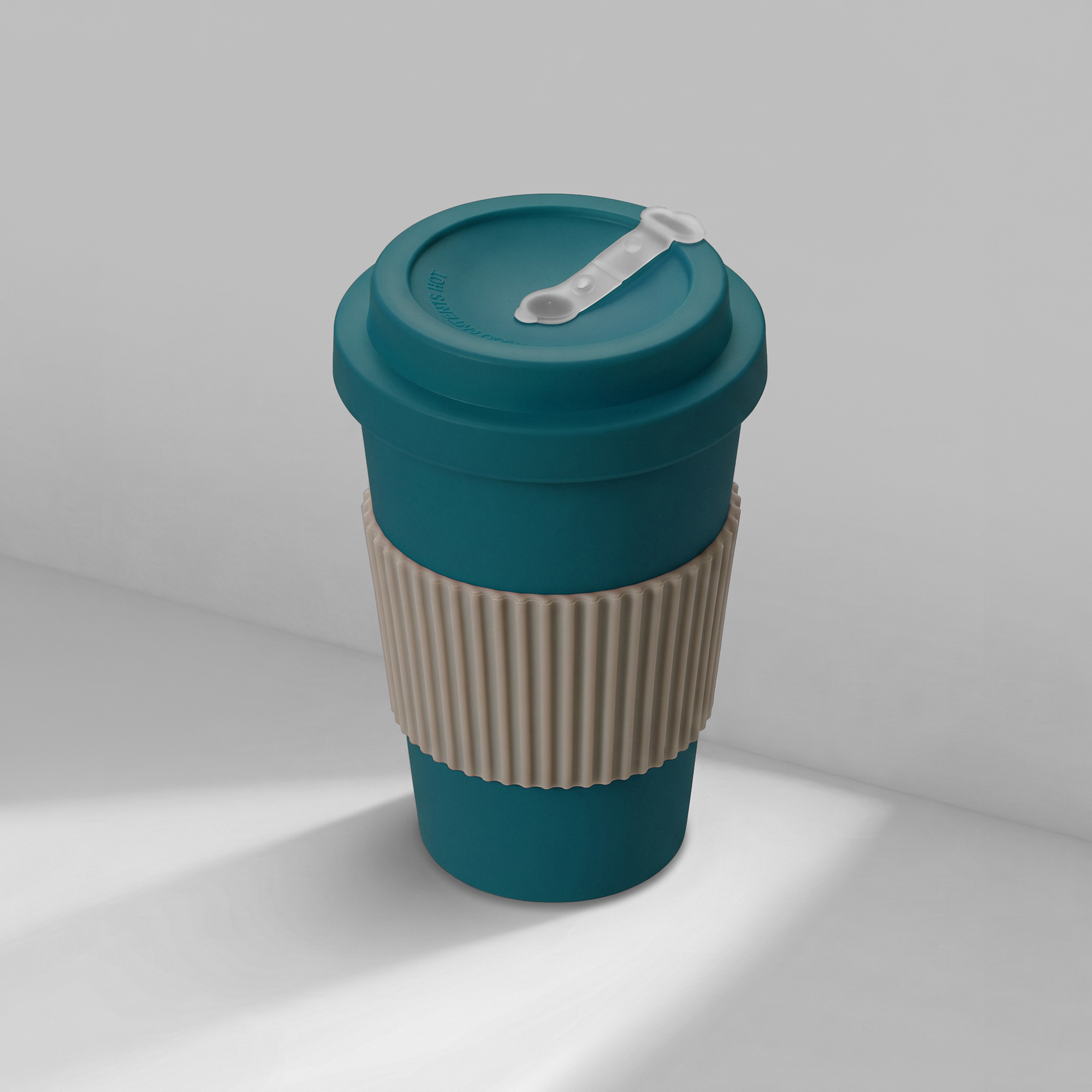 Термокружка Muffin из натуральных волокон, бензиновый синий