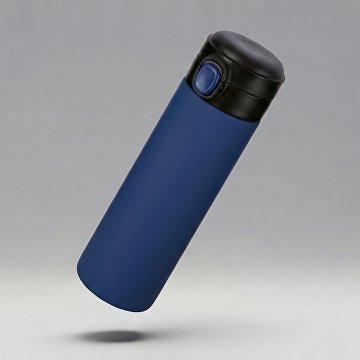 Вакуумная термокружка c кнопкой «Guard», soft-touch, 400 мл, тубус