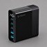 Зарядная станция 3xUSB Type-C, 2xUSB, PD, QC, 140Вт, черный, Deppa