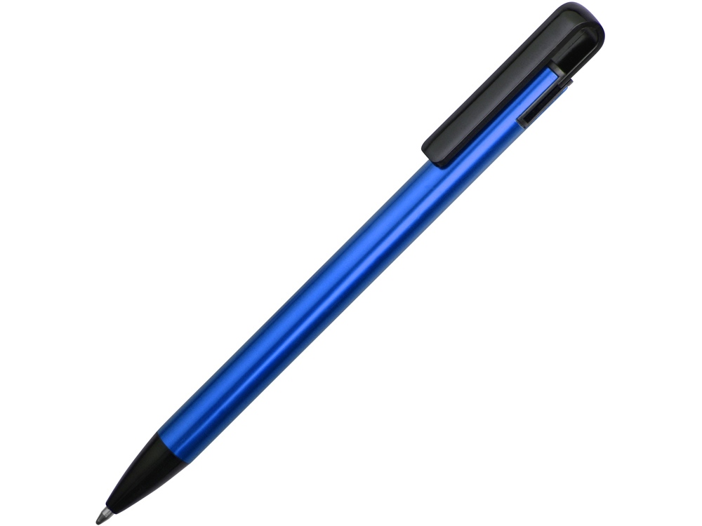 Ручка металлическая шариковая Loop, синий/черный