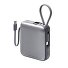 Внешний АКБ NRG Turbo Cable 10000 mAh, 22,5Вт, графит, Deppa
