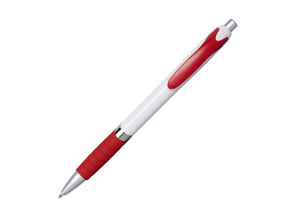 Шариковая ручка с резиновой накладкой Turbo, белый,красный