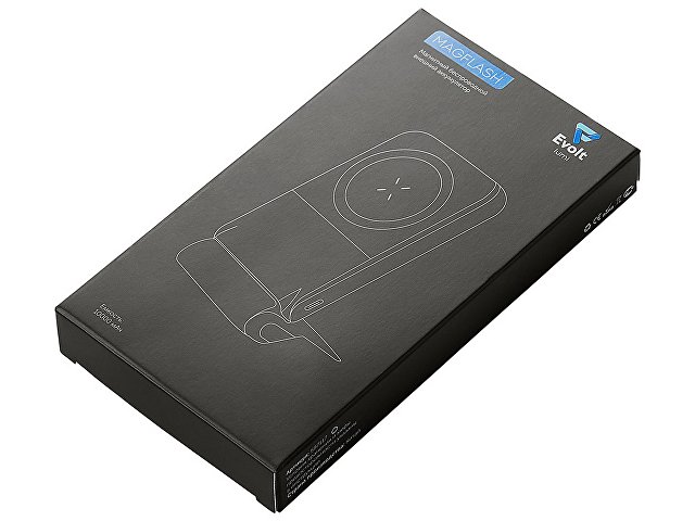 Беспроводной внешний аккумулятор с подсветкой лого и подставкой «Magflash», 10000 мАч, 15 Вт thumbnail