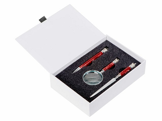 Набор «Принц Уэльский»: портмоне, ручка, лупа, нож для бумаг (арт. 568409)