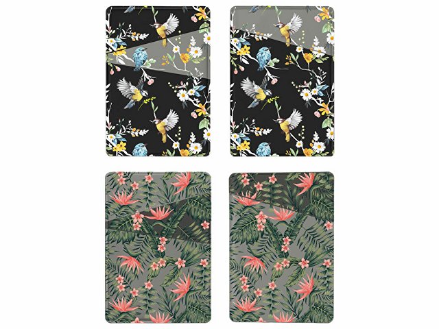 Картхолдер на 3 карты типа бейджа с возможностью полноцветной УФ-печати, софт-тач thumbnail