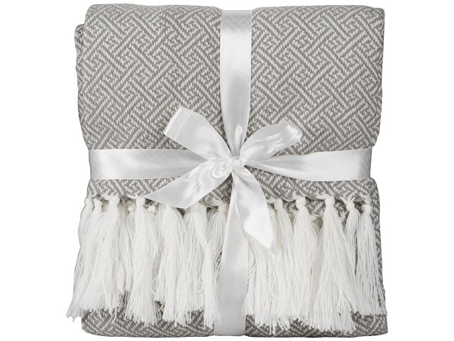 Плед акриловый с белой бахромой «Tassel» thumbnail