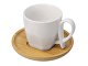 Кофейная пара с бамбуковым блюдцем "Mandy", белый (Р)