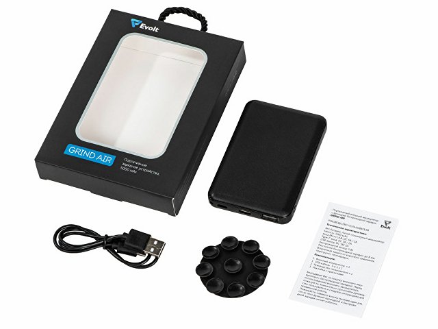 Беспроводной внешний аккумулятор «Grind Air» v. 2, 5000 mAh thumbnail