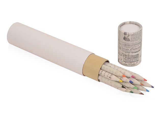 Набор цветных карандашей из "газетной бумаги" в тубе «News» thumbnail