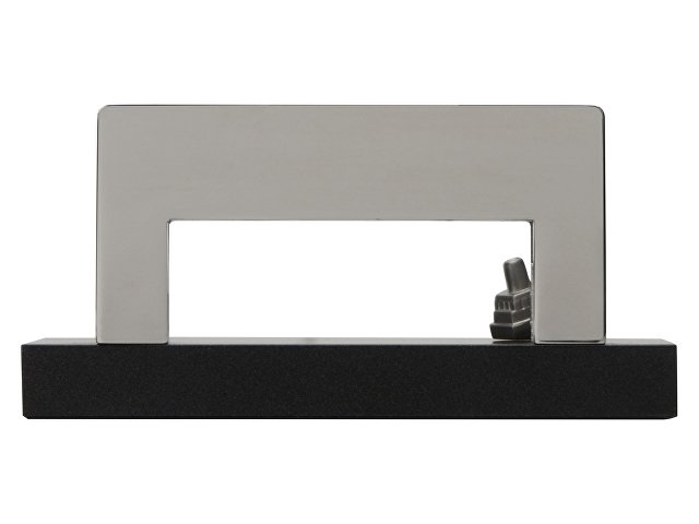 Подставка для визиток "Круиз", серебристый/черный  thumbnail