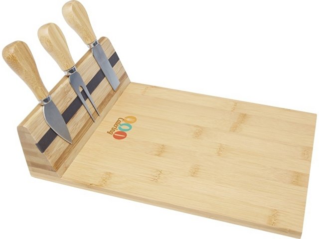 Бамбуковая доска для сыра «Mancheg» с приборами thumbnail