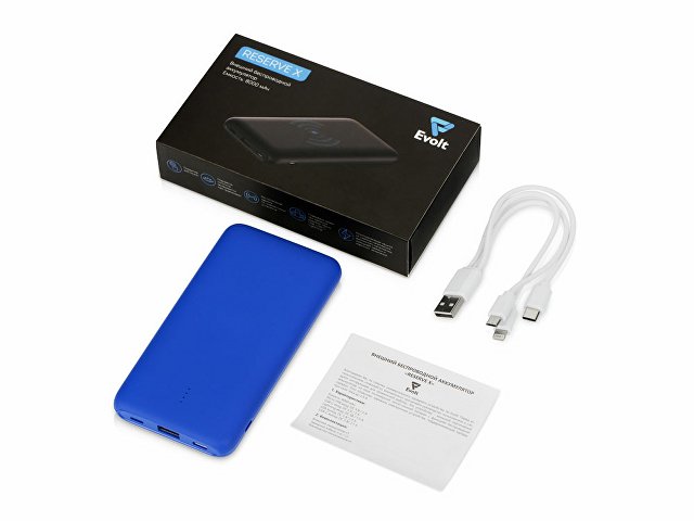 Внешний беспроводной аккумулятор с подсветкой лого «Reserve X» v.2 (ярче подсветка), 8000 mAh thumbnail