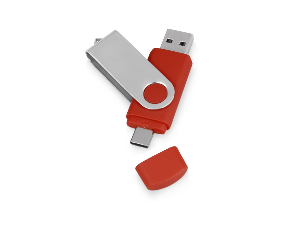 USB/USB Type-C 3.0 флешка на 16 Гб Квебек C, красный