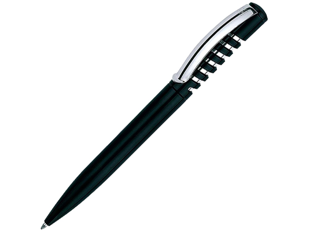 Ручка пластиковая шариковая New Spring Polished с металлическим клипом, черный