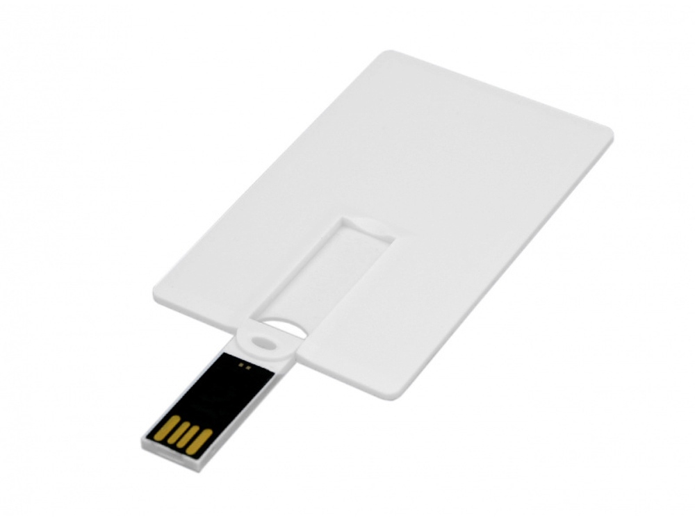 USB 2.0- флешка на 32 Гб в виде пластиковой карты с откидным механизмом