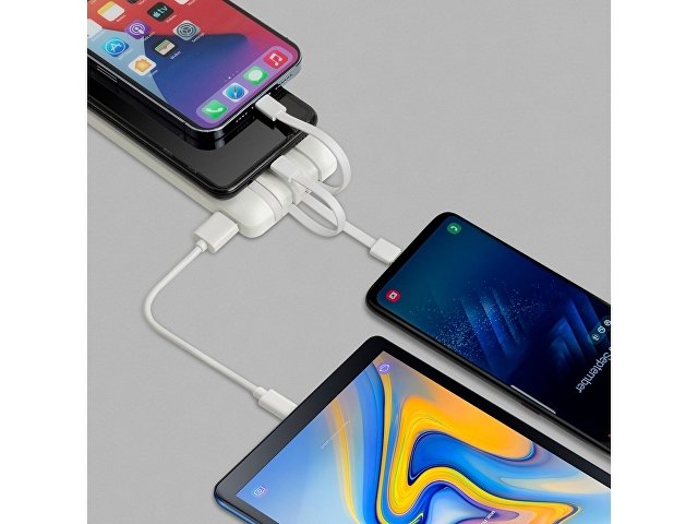 Внешний аккумулятор с дисплеем и встроенными кабелями VA2210, 10000 mAh thumbnail