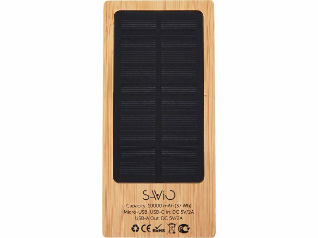 Внешний аккумулятор с подсветкой лого и солнечной панелью «Reedia S1», 10000 mAh