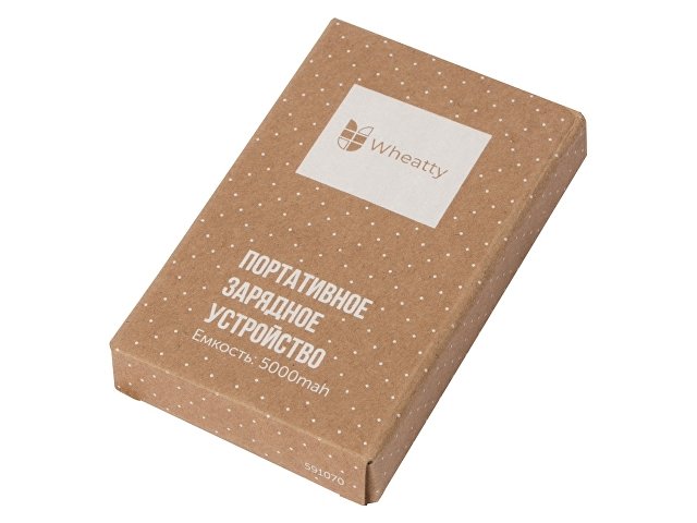 Внешний аккумулятор «Wheatty» из пшеничной соломы, 5000 mAh thumbnail