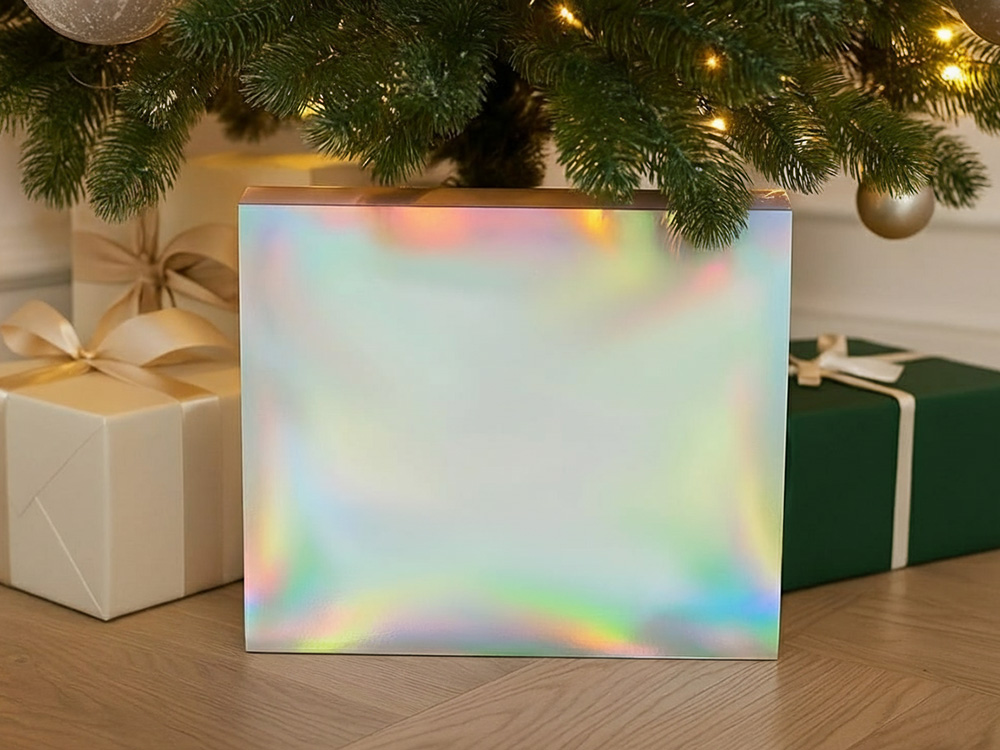 Подарочная коробка с голографическим шубером «Aurora», L фото 4 Подарочная коробка с голографическим шубером «Aurora», L фото 4