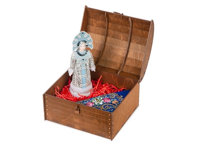 Подарочный набор «Новогоднее настроение»: кукла-снегурочка, платок