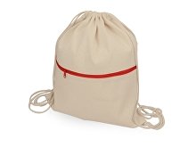 Рюкзак-мешок хлопковый «Lark» с цветной молнией (арт. 955111)