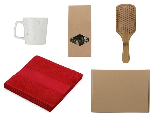 Подарочный набор для ванны с полотенцем, расческой и кружкой thumbnail