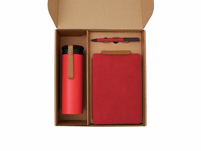 Набор «Draftea» с блокнотом, ручкой, термосом и чаем