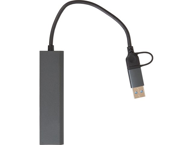 USB-хаб «Command» с коннектором 2-в-1 USB-C и USB-A, 2.0/3.0