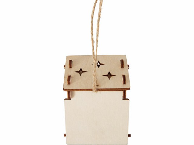 Деревянная подвеска на елку с подсветкой «Lumihut»