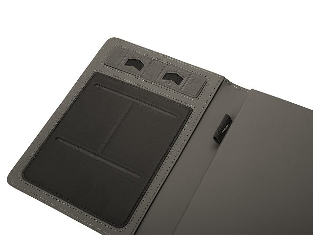 Подарочный набор «Twilight»: органайзер А5 с беспроводной зарядкой и металлическая шариковая ручка со светящимся логотипом thumbnail