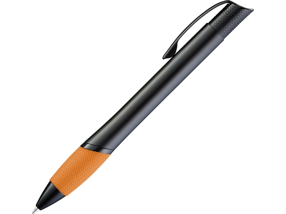 Ручка шариковая металлическая OPERA, оранжевый/черный
