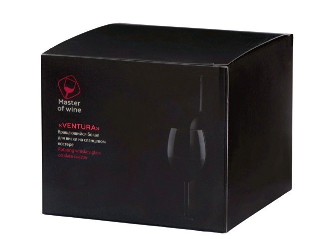 Вращающийся бокал для виски на сланцевом костере «Ventura» thumbnail