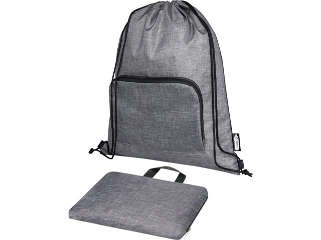 Складная сумка со шнурком «Ash» из переработанных материалов thumbnail