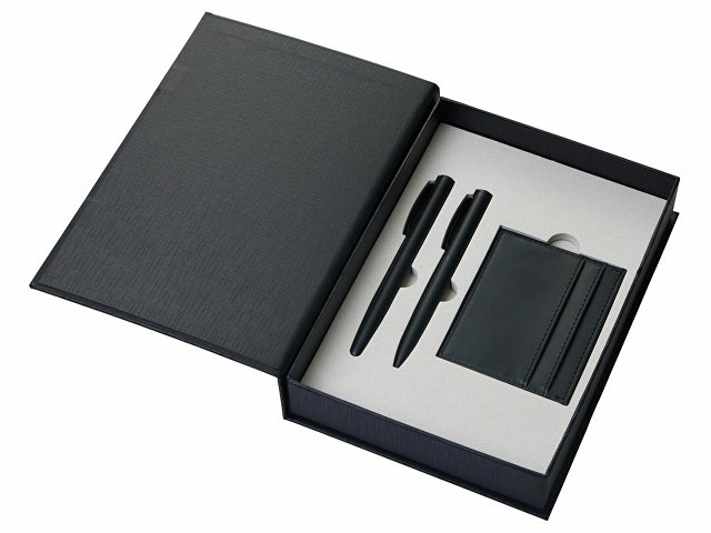 Подарочный набор «Goethe» с блокнотом А5, 2-мя ручками и картхолдером