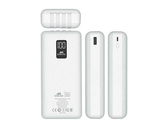 Внешний аккумулятор с дисплеем и встроенными кабелями VA2220, 20000 mAh thumbnail