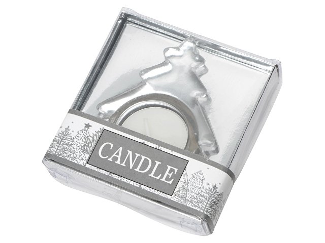 Подсвечник стеклянный со свечой thumbnail