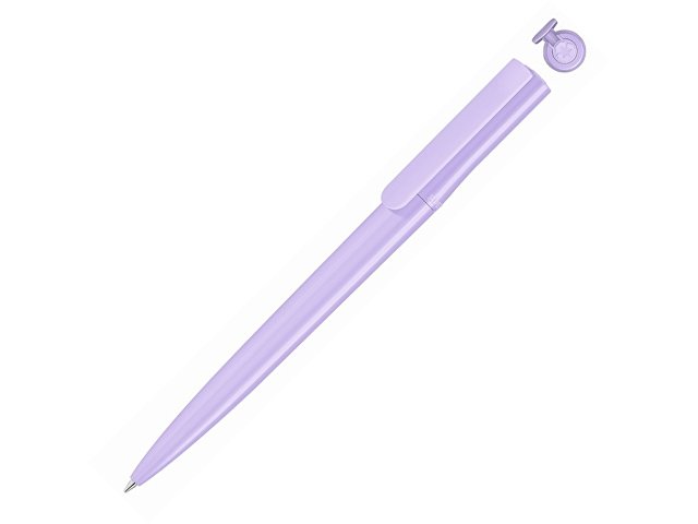 Ручка шариковая пластиковая "RECYCLED PET PEN switch", синий, 1 мм, светло-фиолетовый