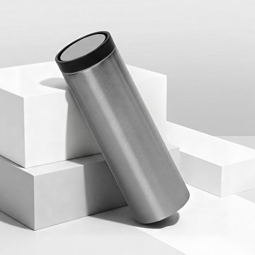Вакуумная термокружка «Noble» с 360° крышкой-кнопкой, крафтовый тубус
