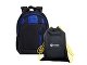 Рюкзак TORBER CLASS X, черный с синей вставкой, полиэстер 900D, 45 x 32 x 16 см